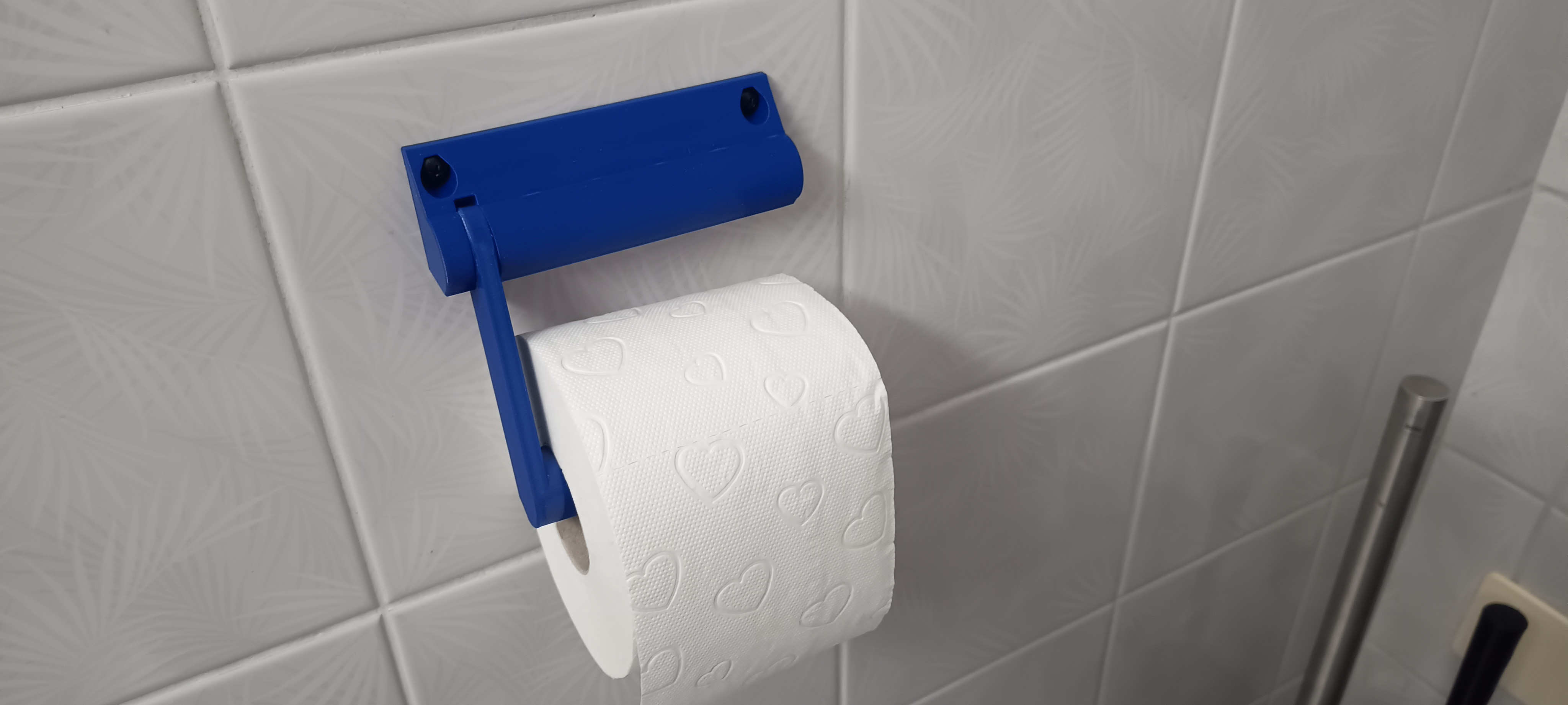 Toilet paper roll holder - print in place