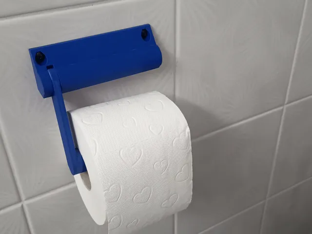 Toilet paper roll holder - print in place