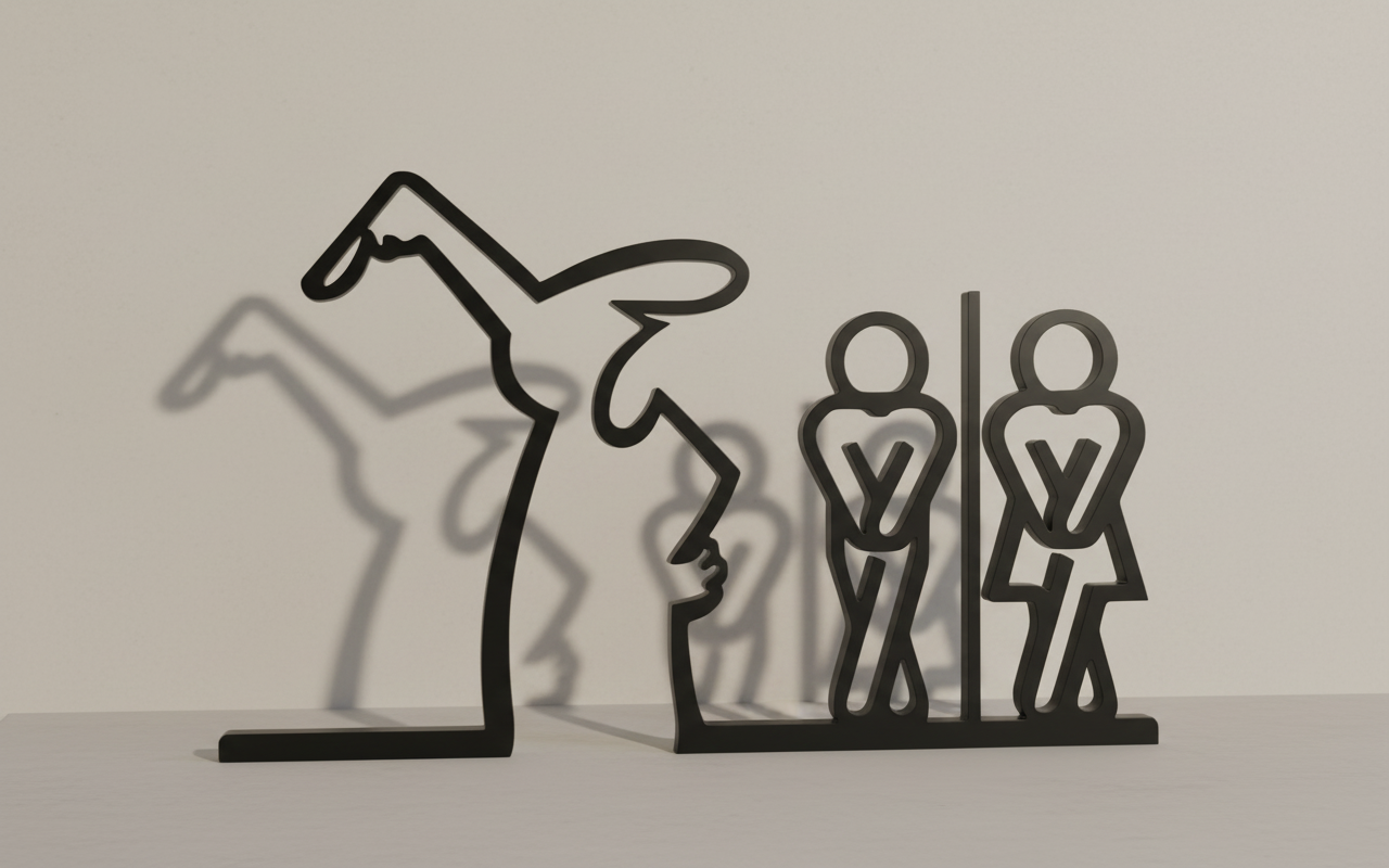 Funny Restroom Wall Art Stand – Minimalist Men/Women WC Pictograms – FDM 3D Print