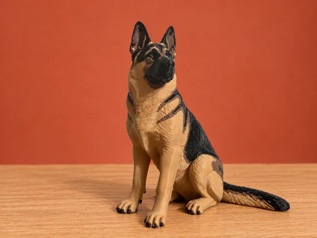 Realistic German Shepherd Figurine