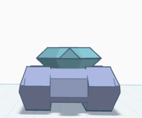low poly tank with moving turret