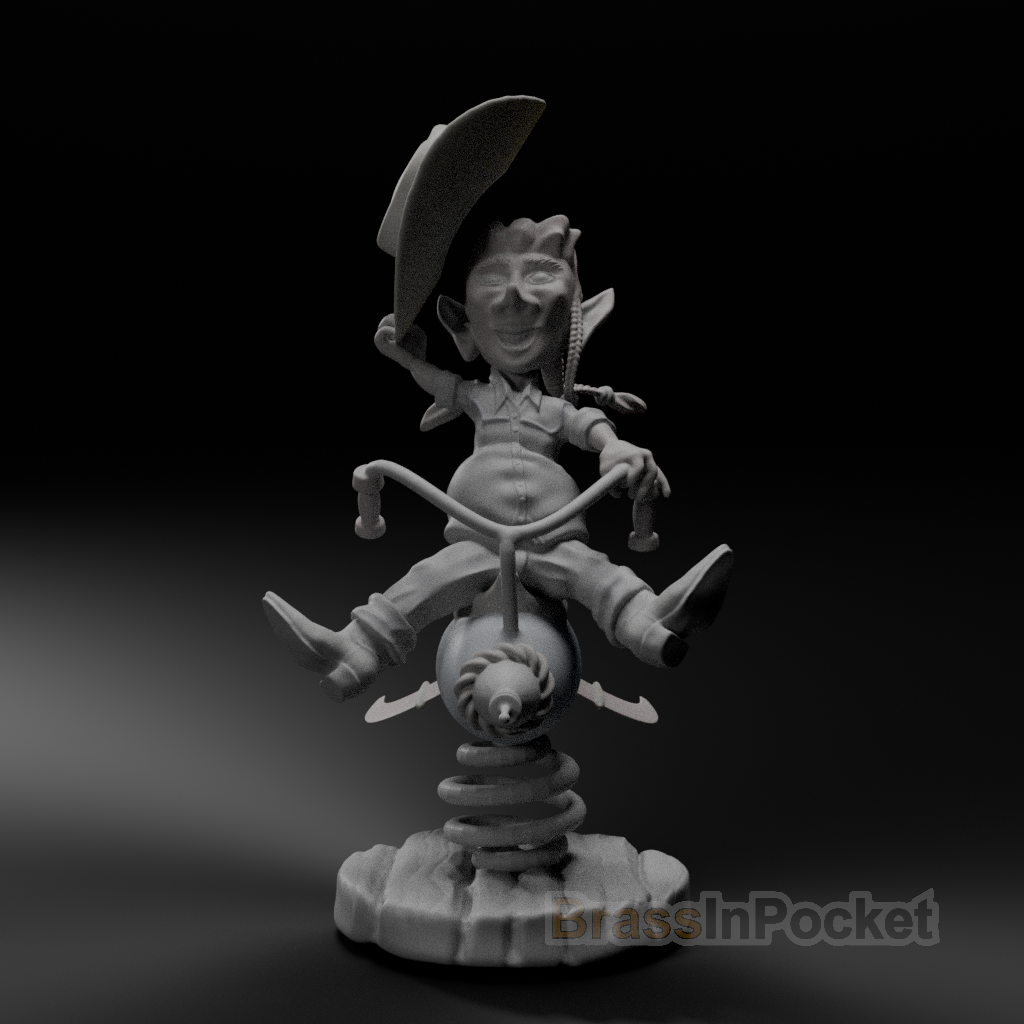 Rocket Rider - Mini Test Figurine by BrassInPocket V2.0