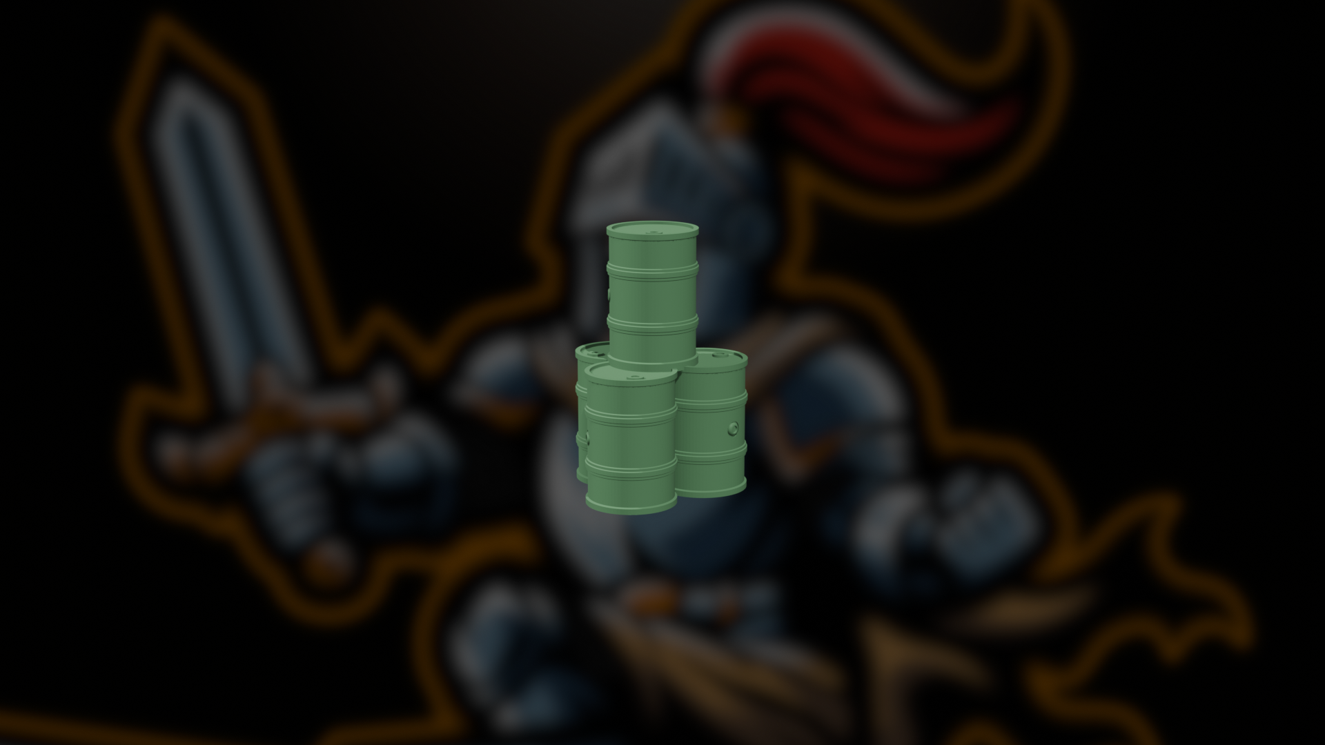 4 Stacked Barrels – 3D Printable Terrain STL