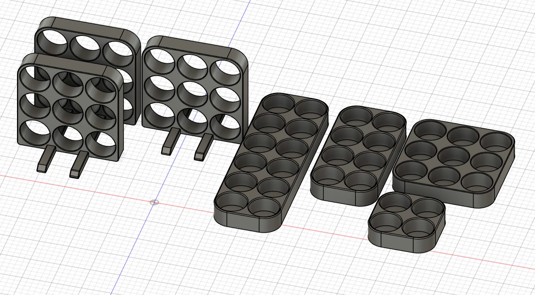 cartridge rack for silicone tubes (With Fusion 360 File)