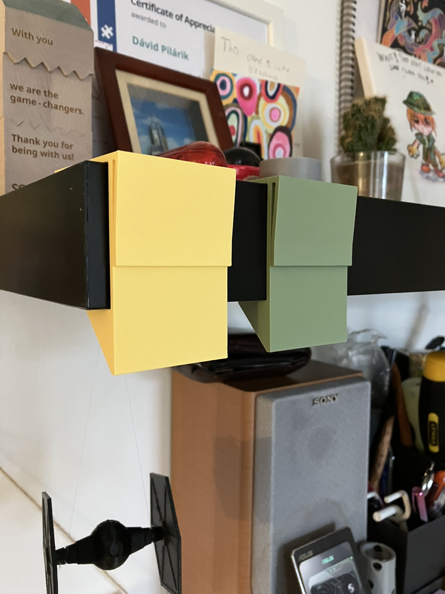 IKEA LACK SHELF (or any other 50 mm thick shelf) holder for photos or messages