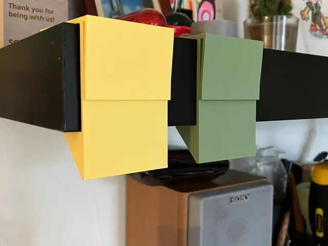IKEA LACK SHELF (or any other 50 mm thick shelf) holder for photos or messages