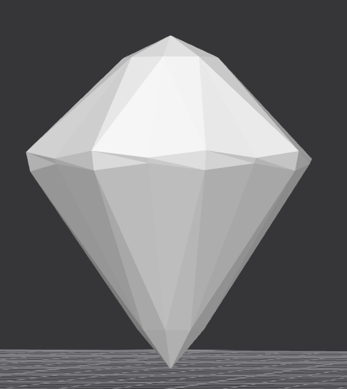 half diamond 3D model
