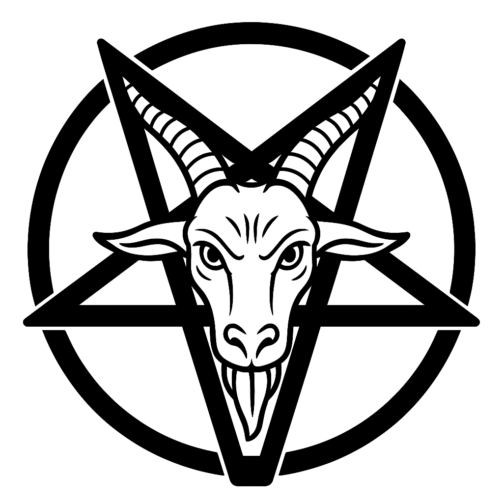 Stamp pentagram devil