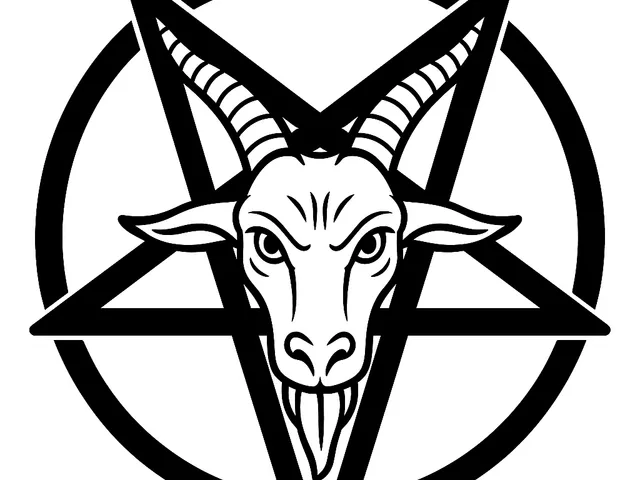 Stamp pentagram devil