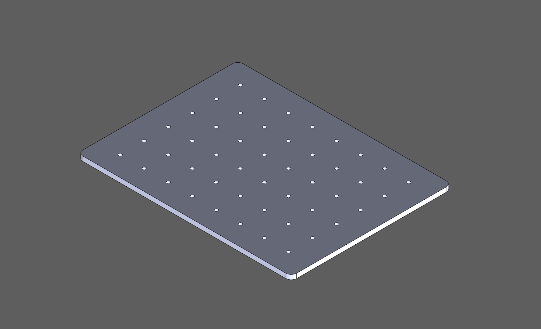 Anolex 3030 Evo Max Bed Model (with hole locations)