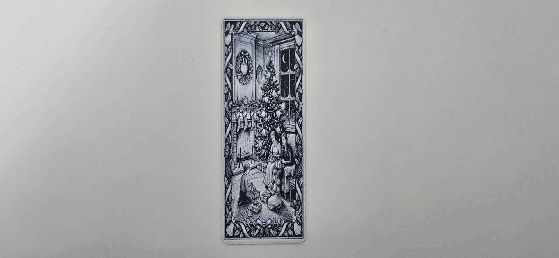 Christmas Morning Unwrapping Bookmark