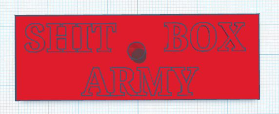 shitbox army licence plate for hoverhearts mb001
