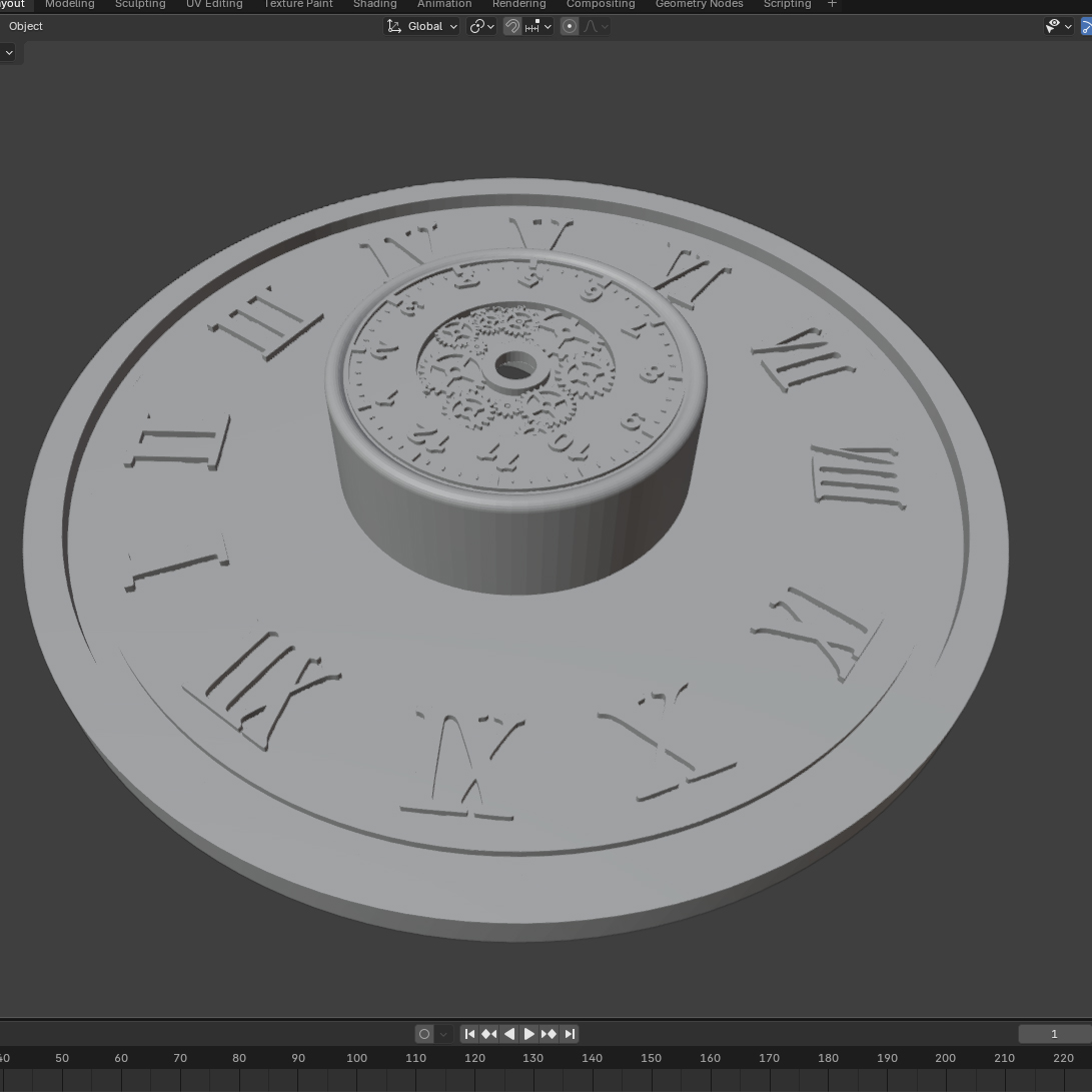 Miniatura 8 do modelo 3D Gothic Skull Clock