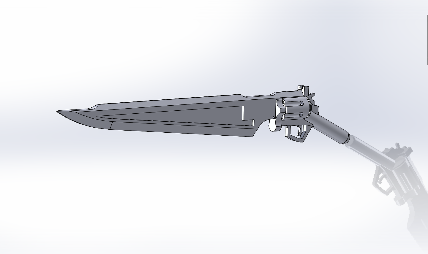 FF6 GunBlade Transformers Scale 5mm handle