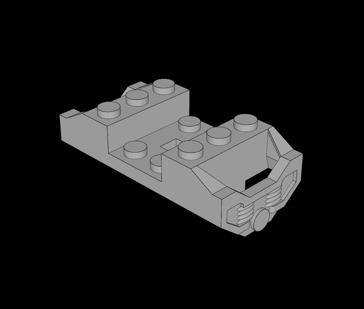 Lego Compatible (2878.dat) Train Wheel Bogie Single Axle without Wheelset