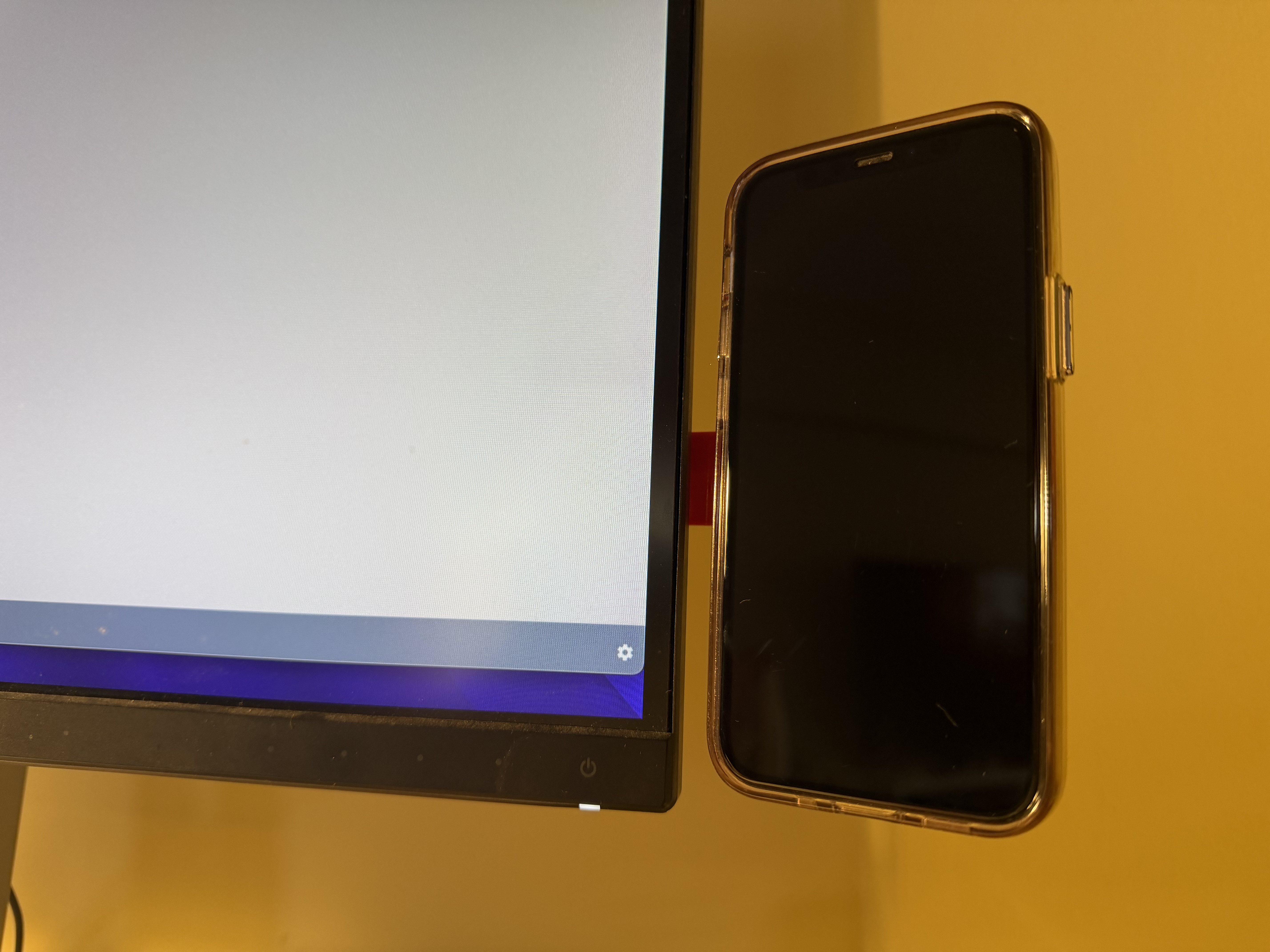 Magnetic phone holder monitor mount