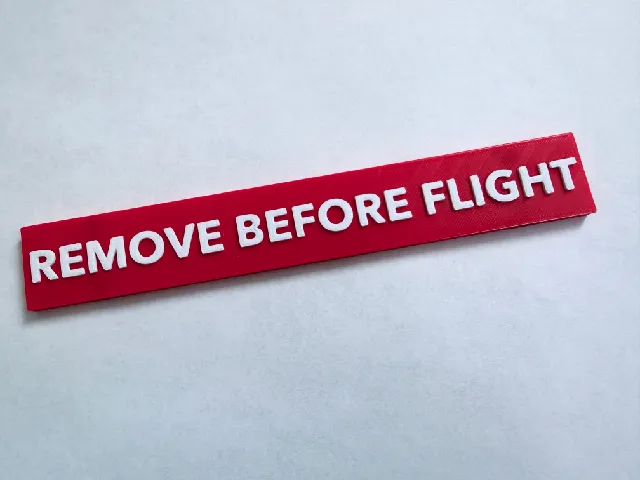 Remove Before Flight Magnetic Sign