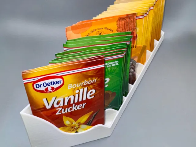 Organizer for Baking Sachets – Slim & Diagonal - Backing Powder, Vanilla Sugar & More