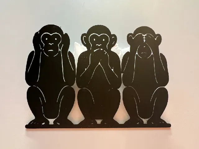 The Three Wise Monkeys Wall Art #1