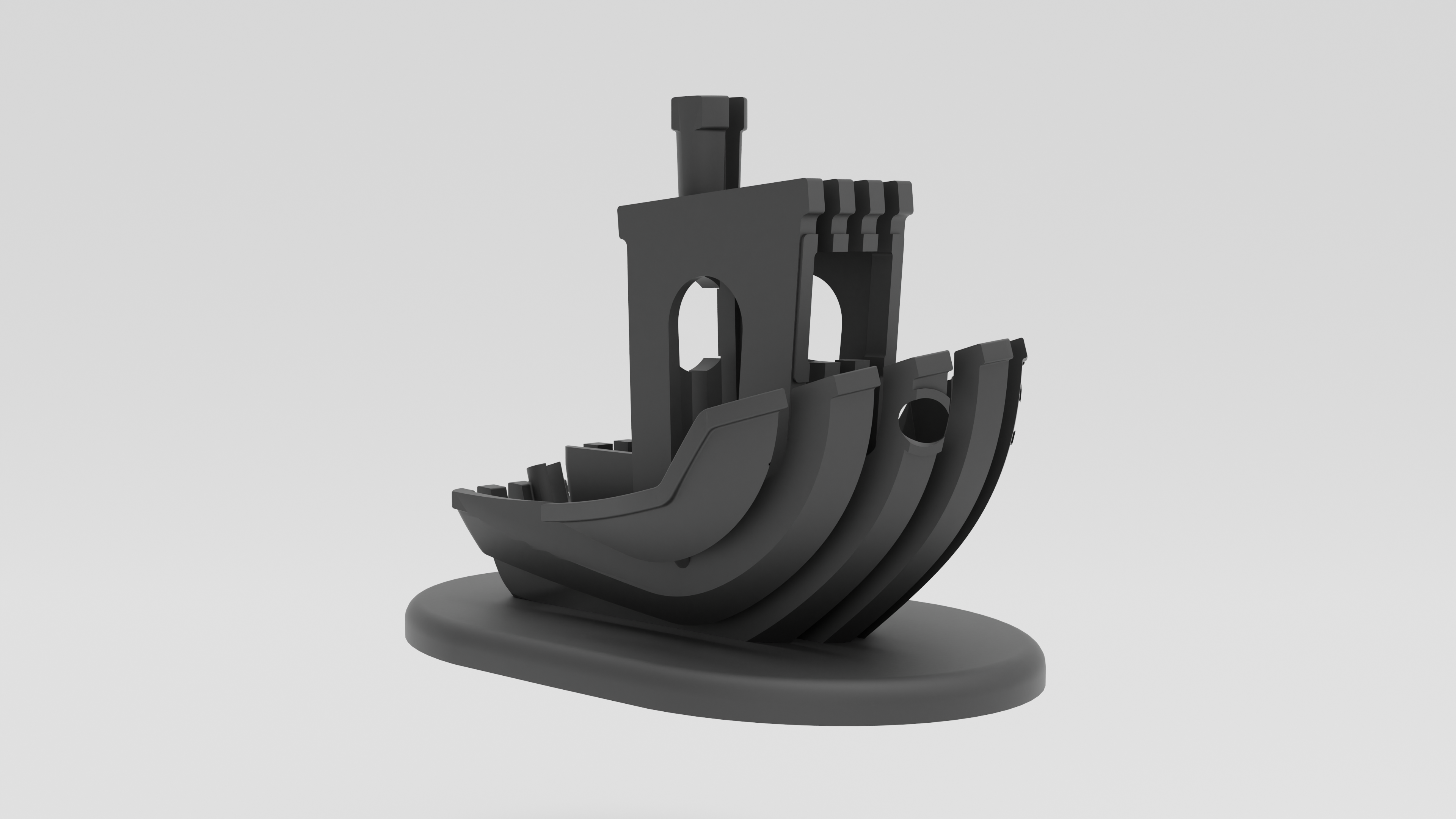 Sliced Benchy + Base 3D model