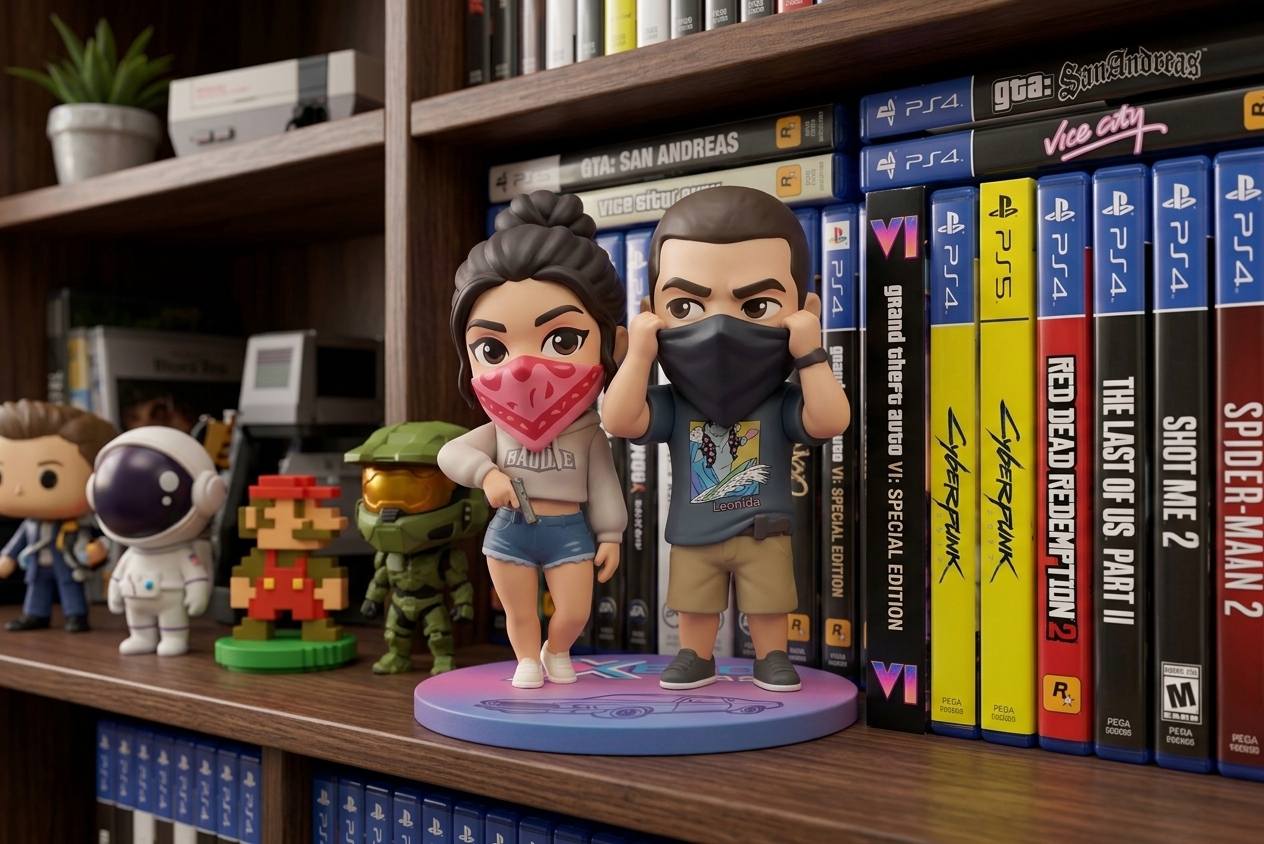 Jason & Lucia (GTA VI) - Figuras Chibi Imprimibles en 3D