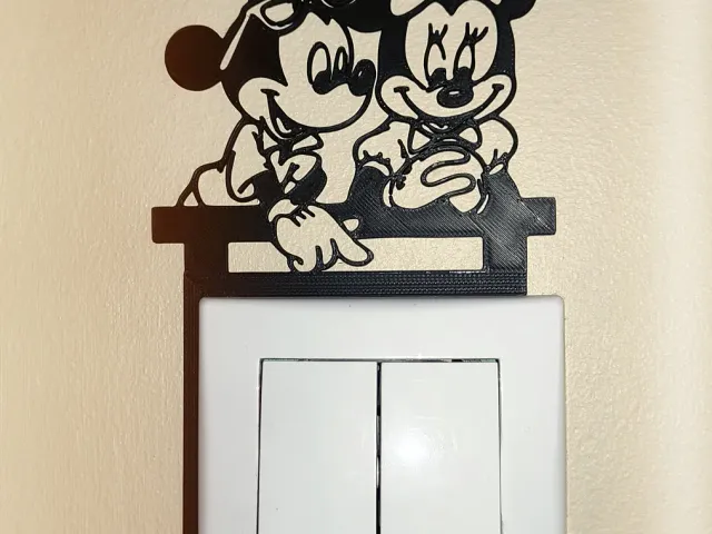 Decorative Light Switch Cover – Mickey and Minnie Mouse