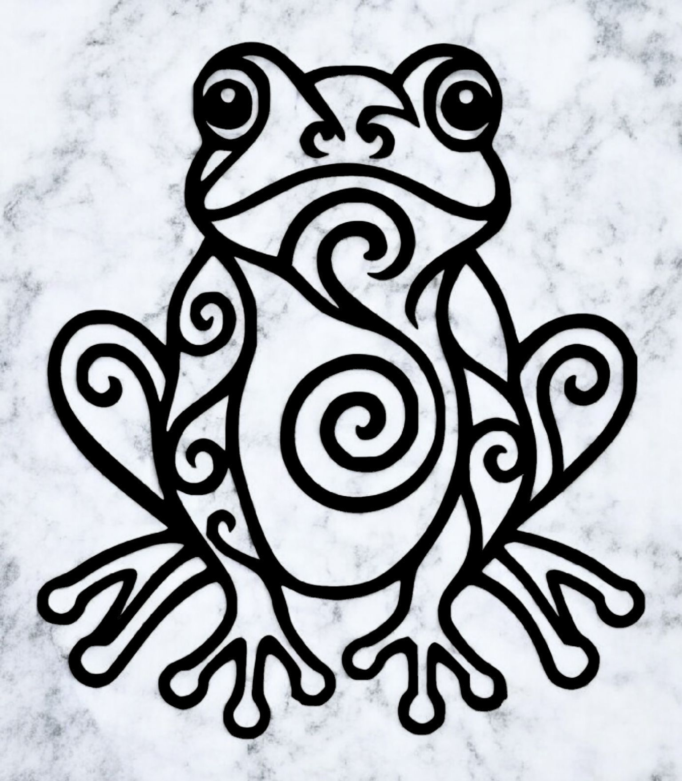 Décoration murale – Grenouille tribale (épaisseur 5 mm)