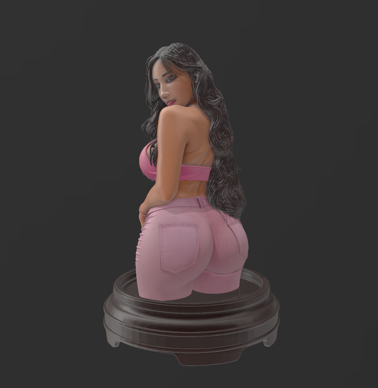 MUJER SENSUAL PELO LARGO NEGRO