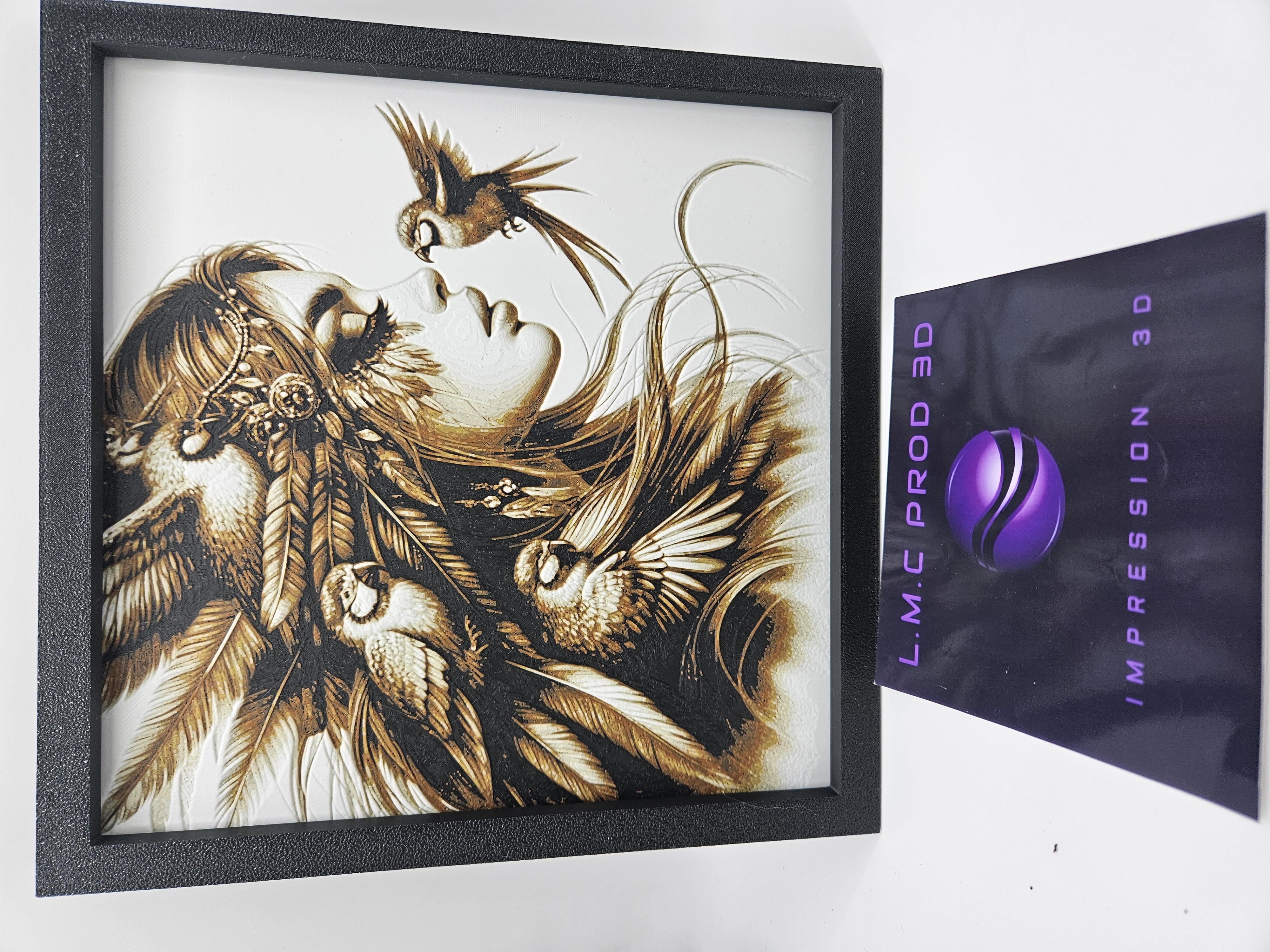 VISAGE AVEC OISEAUX
