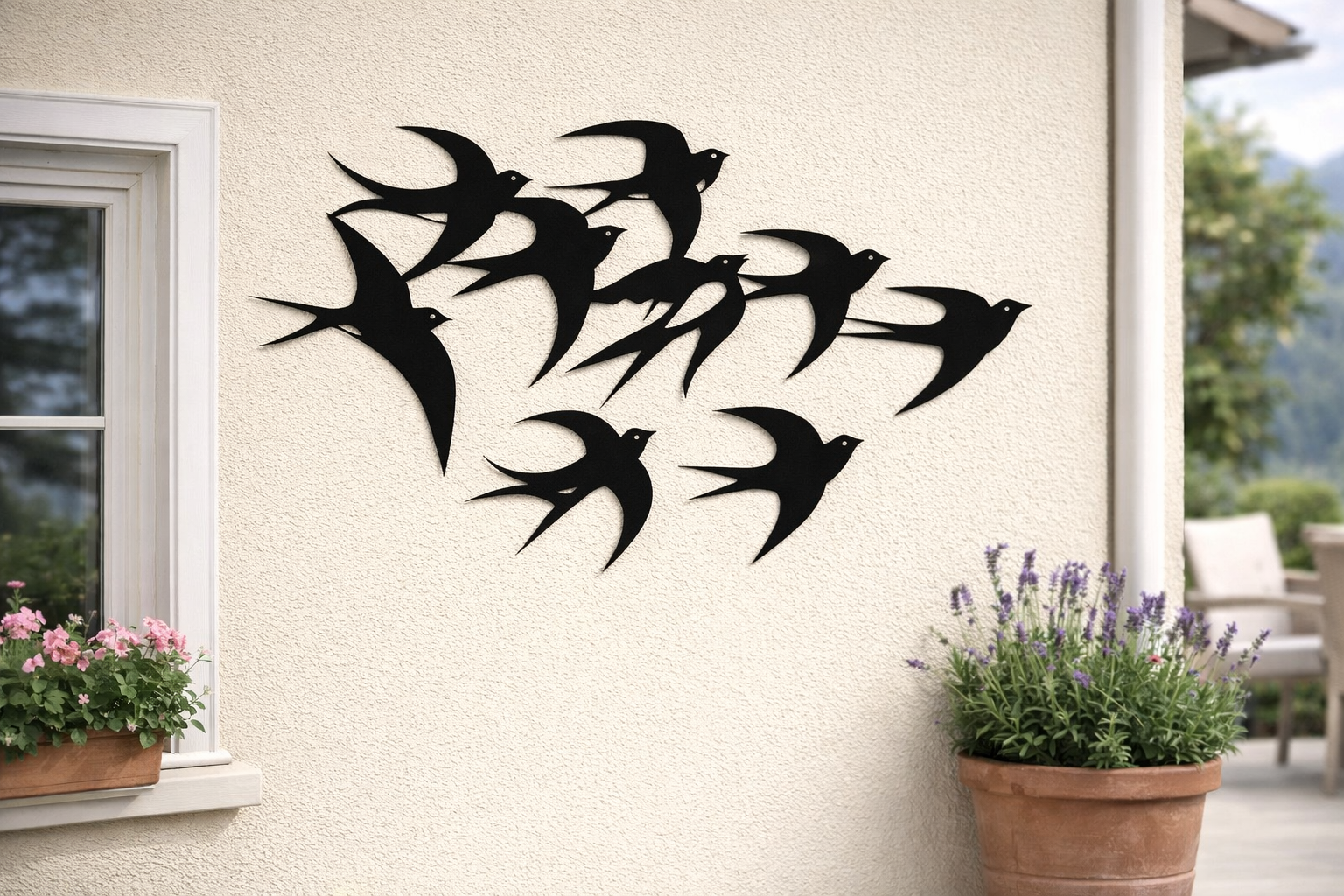 Swallow Flock Wall Art