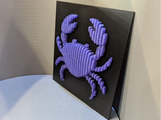 Crab Layered Sculpture | Wall Art