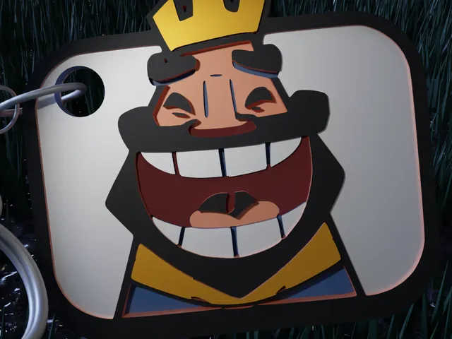 CLASH ROYALE KING LAUGH EMOTE KEYCHAIN