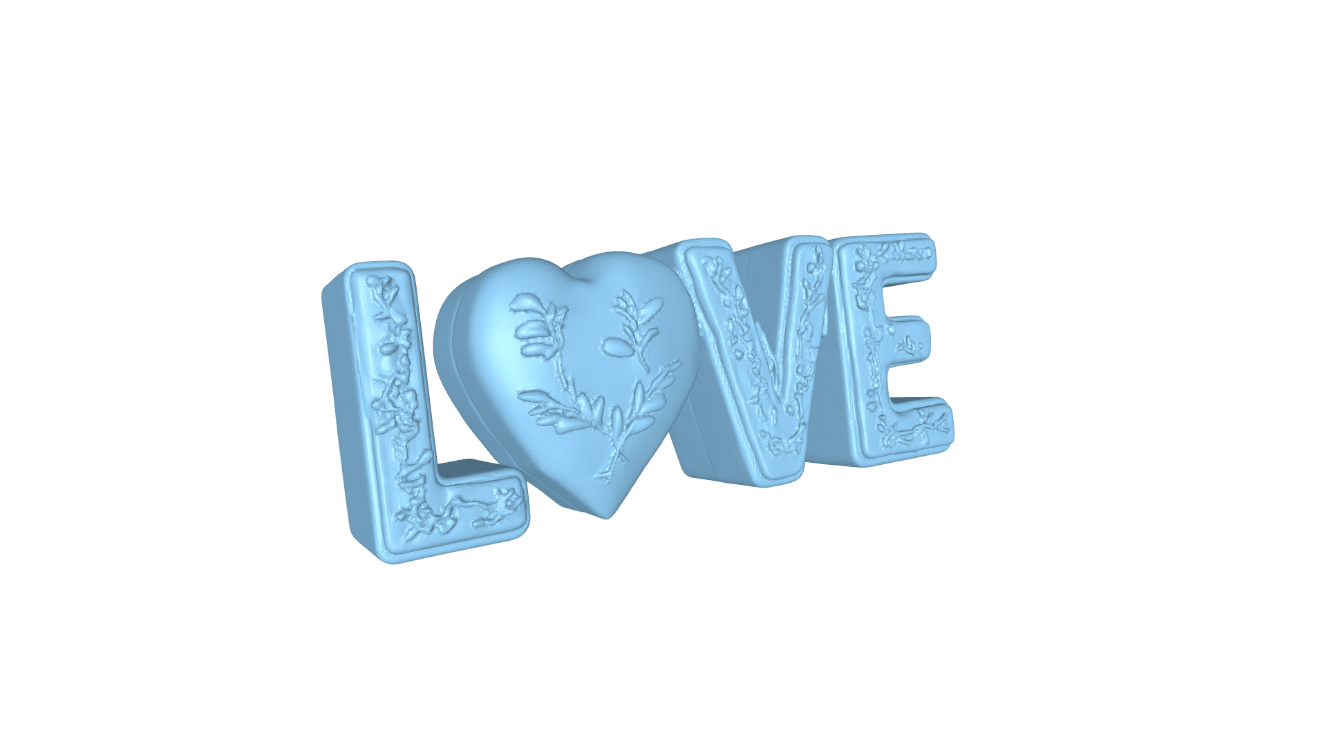 Romantic 3D Printable Valentine’s Sculpture