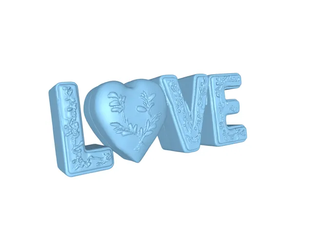 Romantic 3D Printable Valentine’s Sculpture