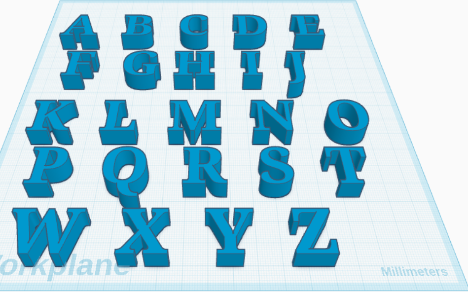 the alphabet