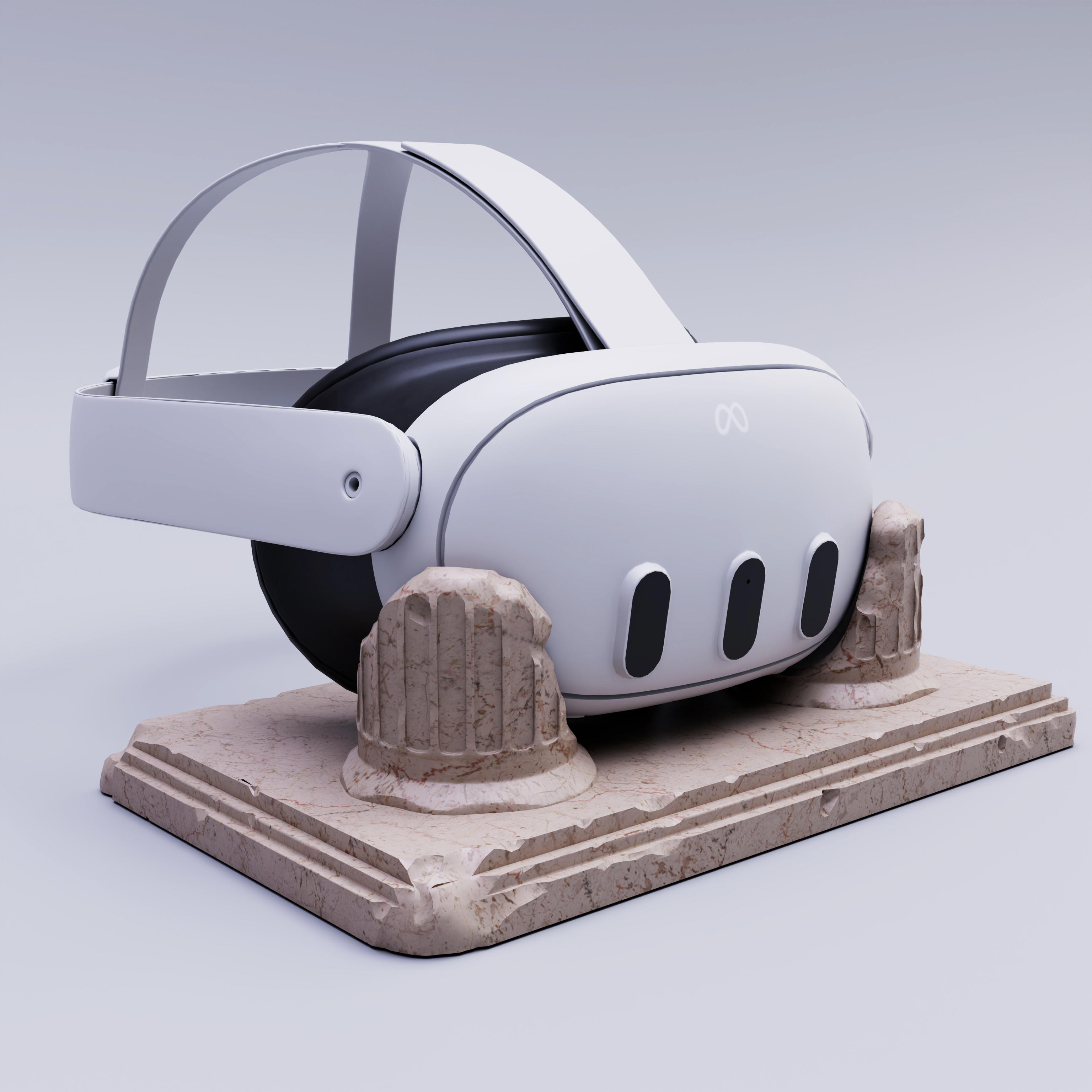 Olympos VR Shrine – Meta Quest 3 Stand for Headset + Controllers