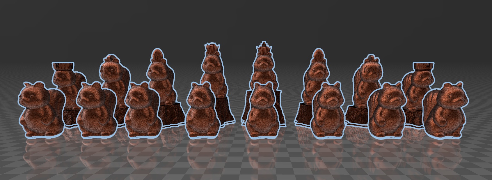 Woodland Squirrel Chess Set - Gen2