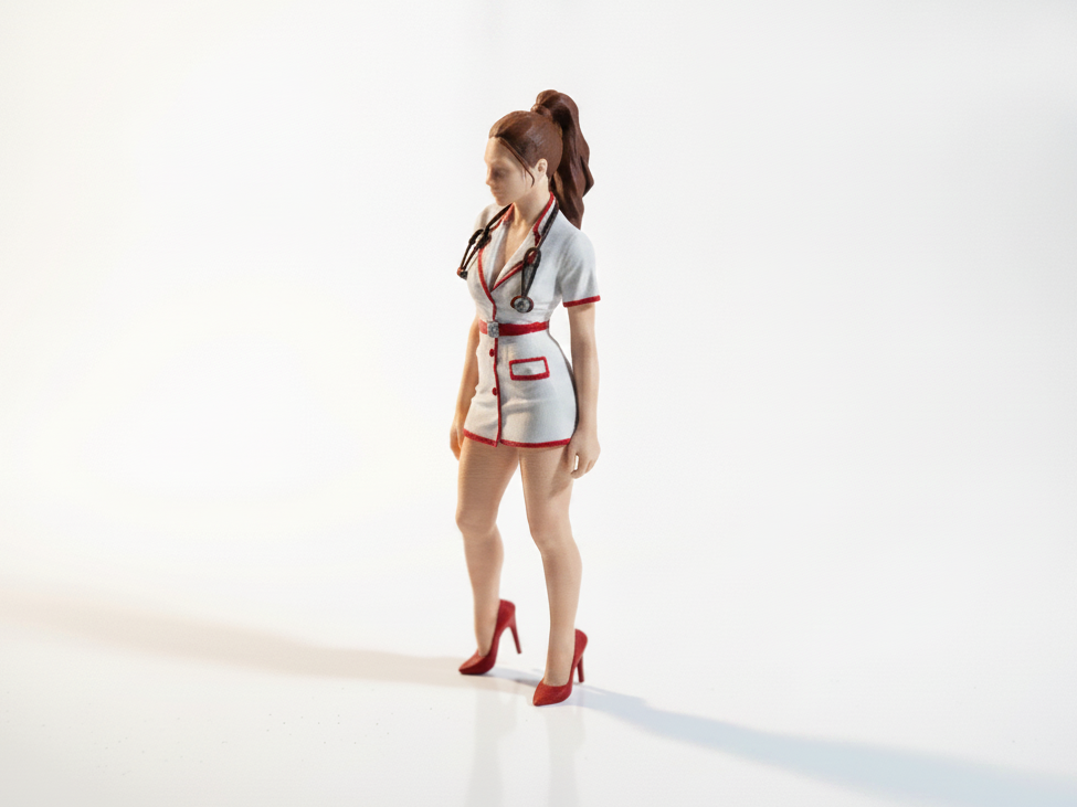 Nurse Figurine Female Character 3D Printable