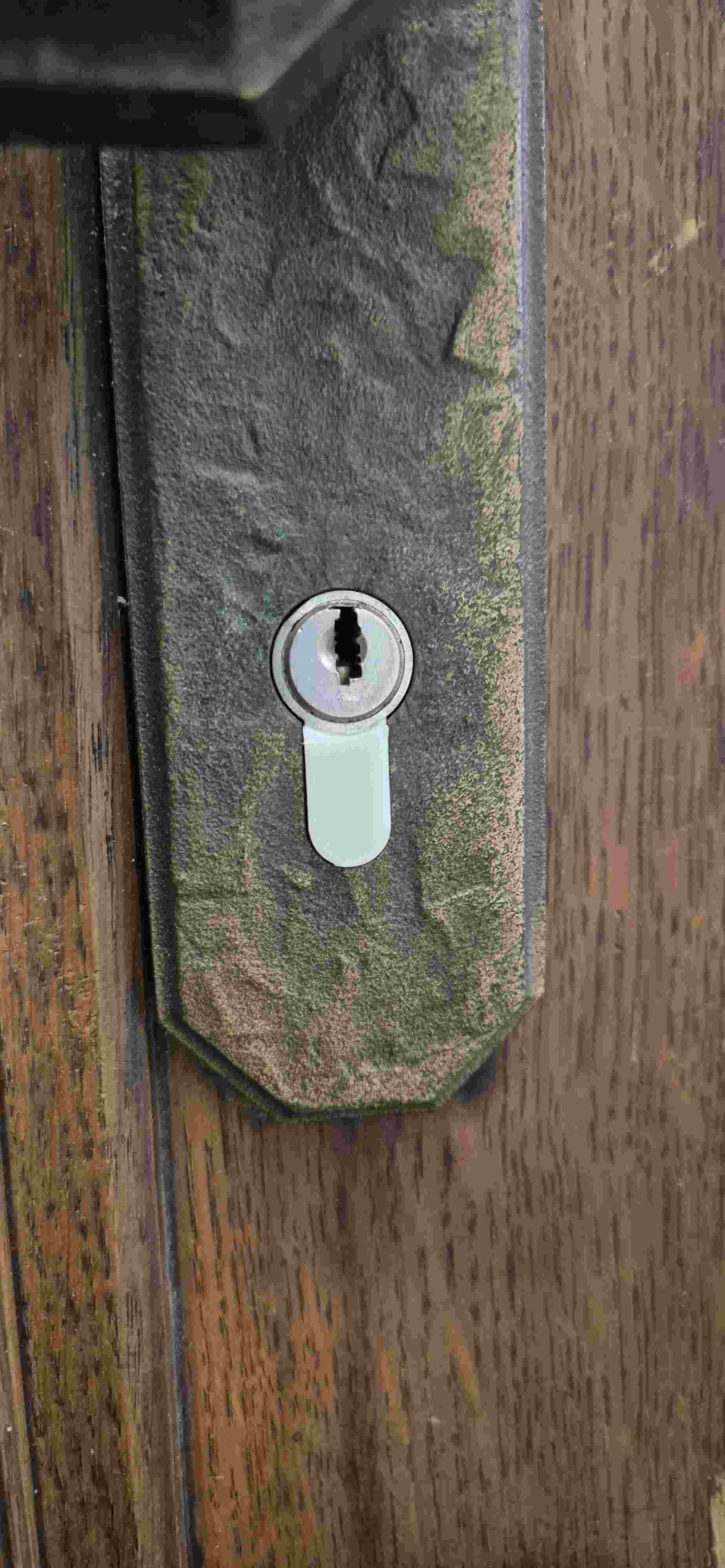 Illuminated panel for door lock cylinder