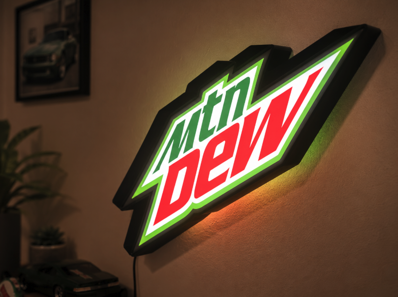 Mt Dew Mountain Dew LED Light Box | Multi-Color 3D Printable
