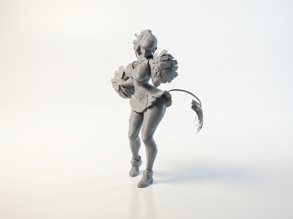 Cheerleader Figurine Female Character 3D Printable