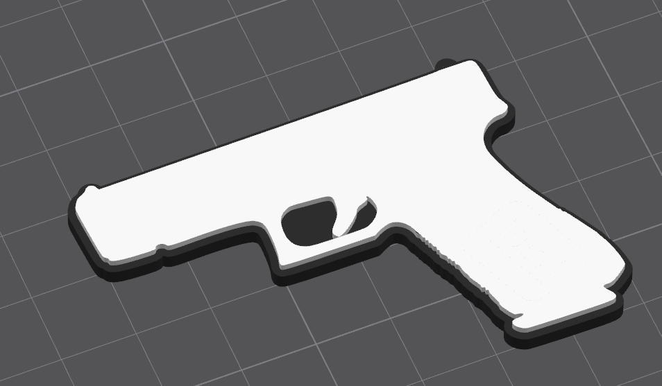 Pistol Keychain inspired by Glock 17