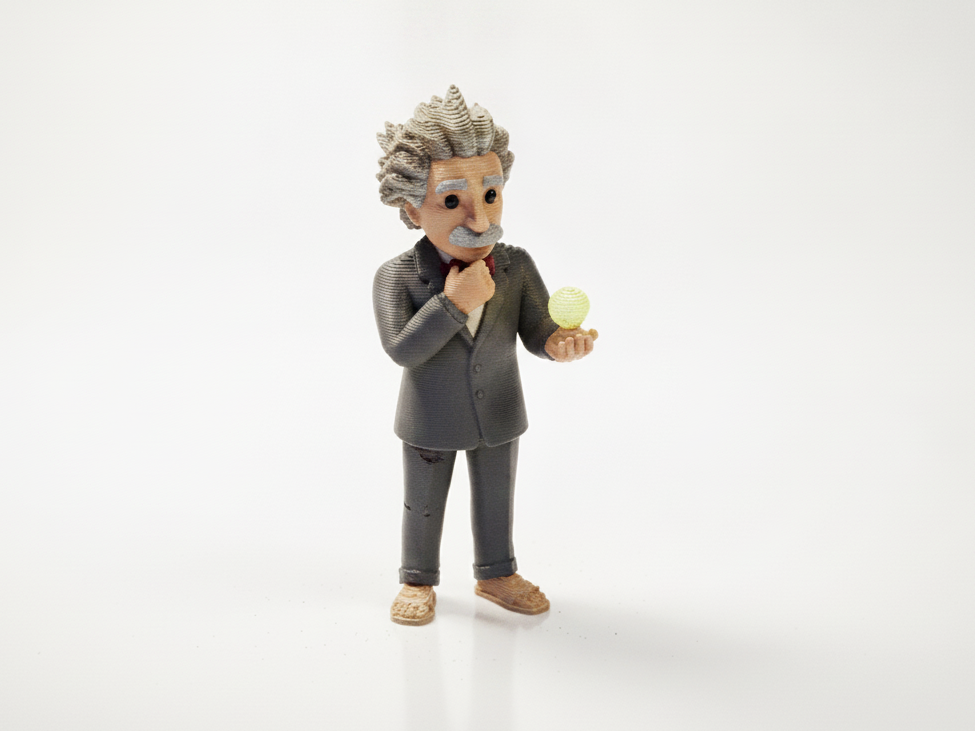 Albert Einstein Figurine Historical Figure 3D Printable
