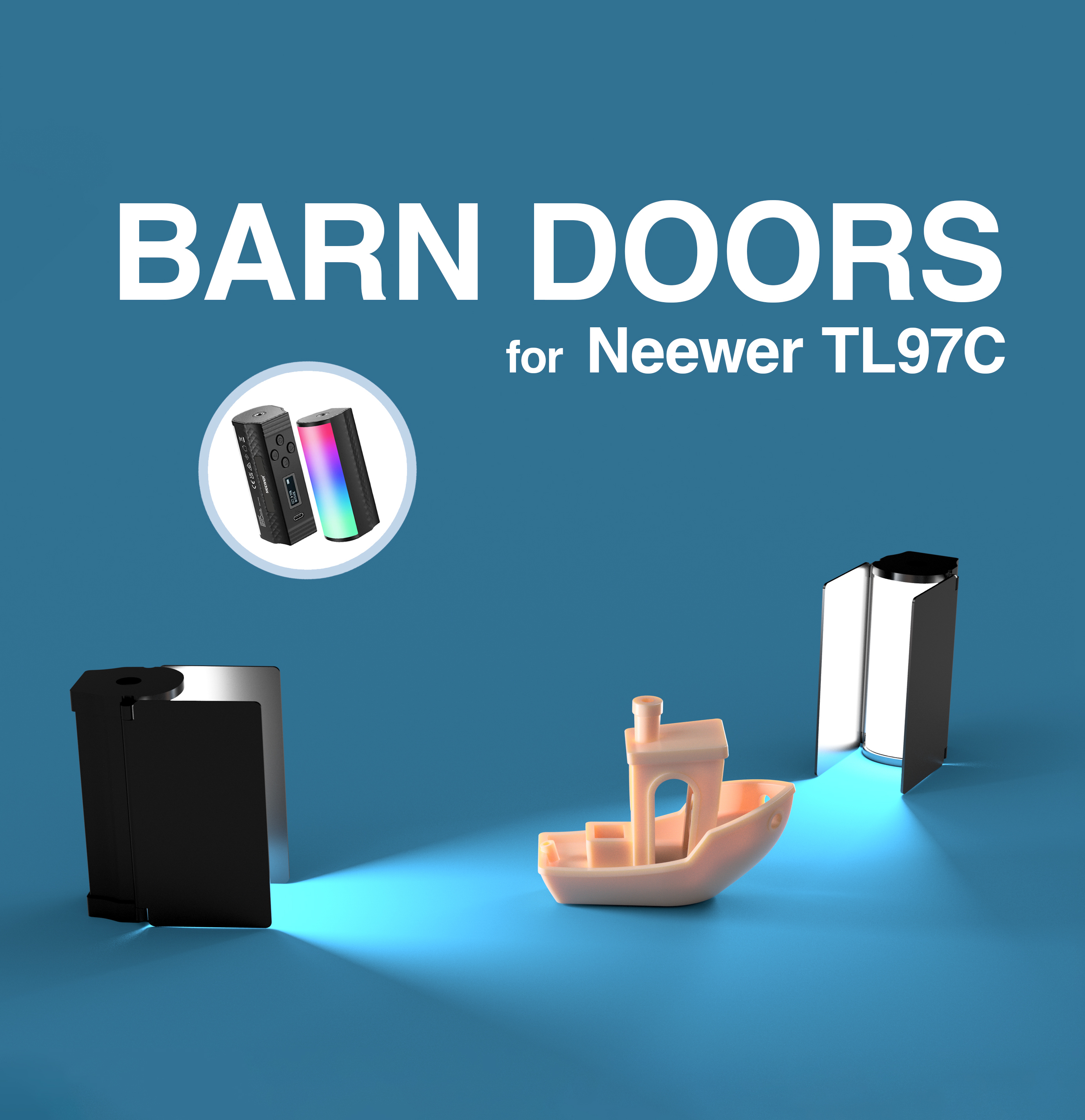 Barn Door for NEEWER TL97C / TL96RGB