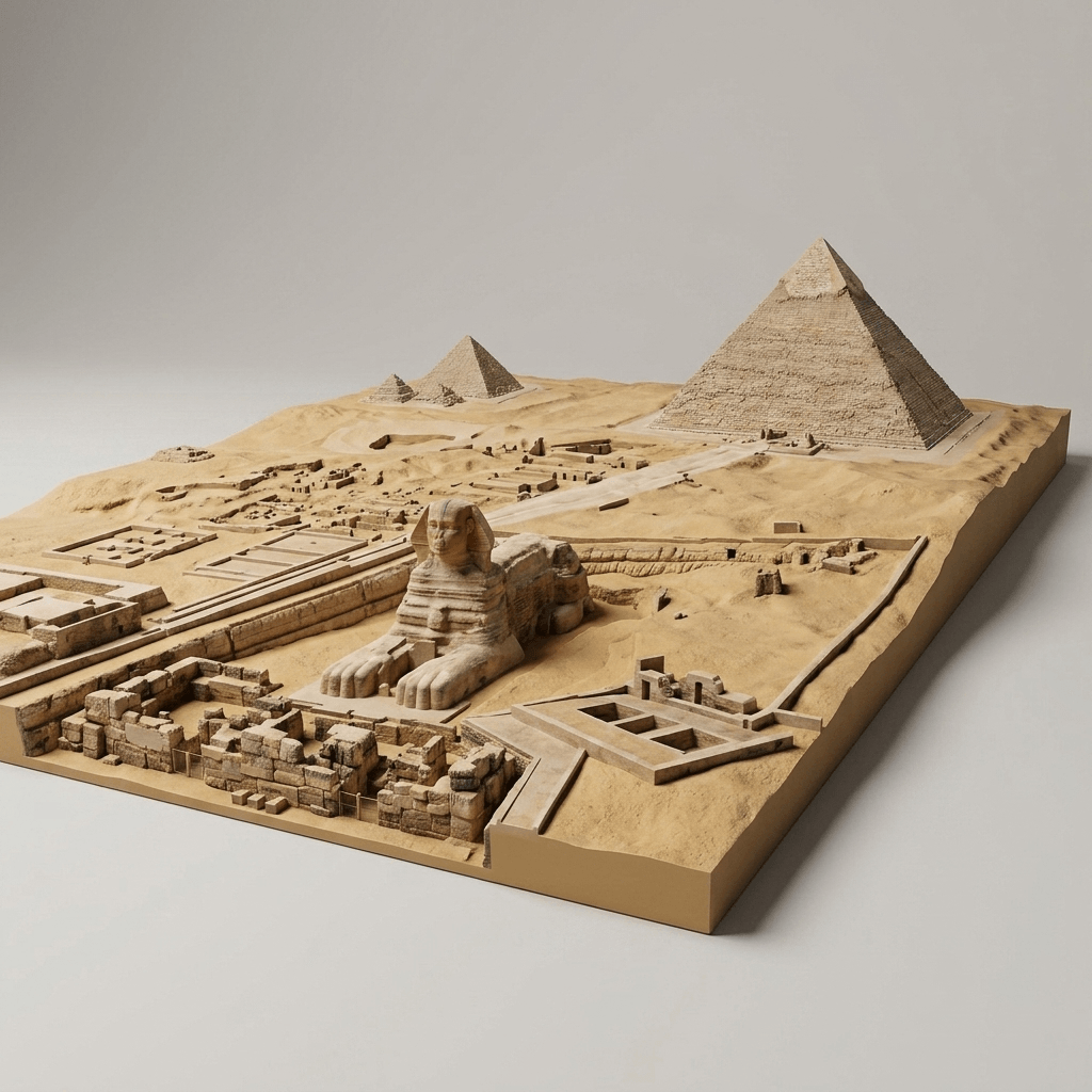 Places Art - Egyptian Pyramids Scene