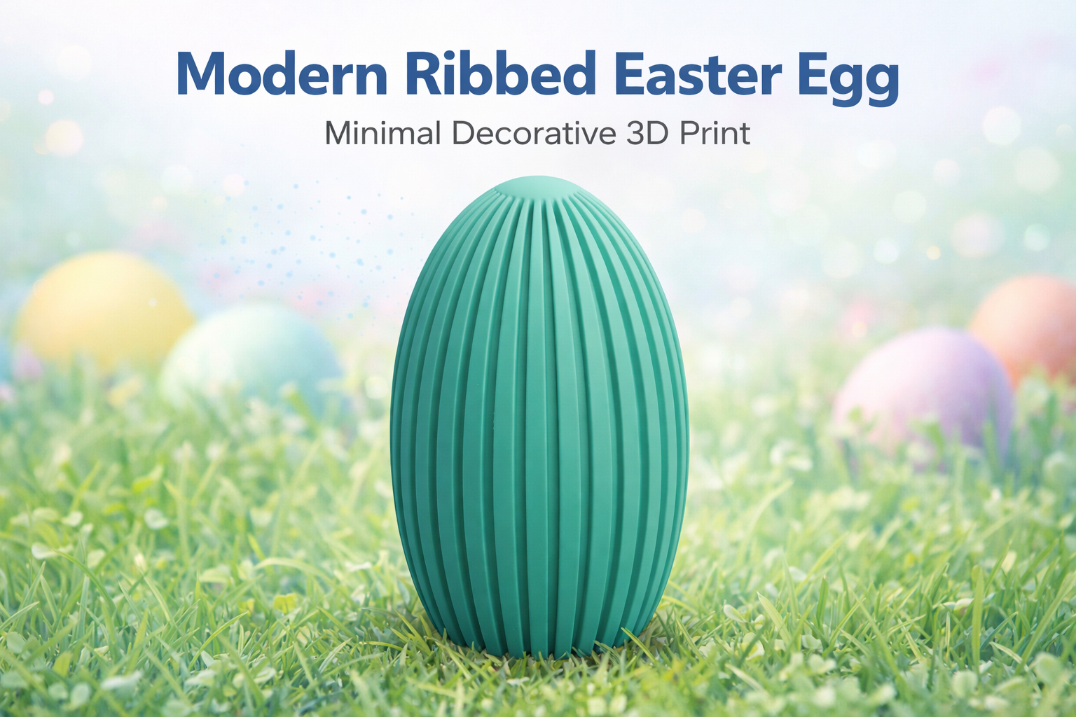 Modern Ribbed Easter Egg