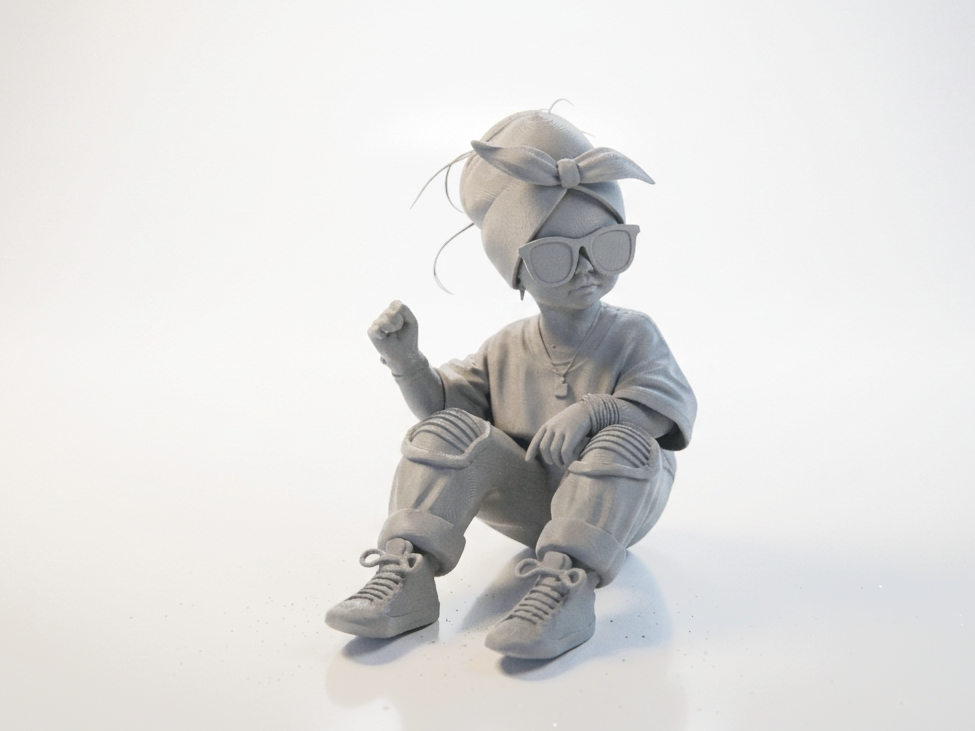 Cool Sat Girl Figurine Female Character 3D Printable