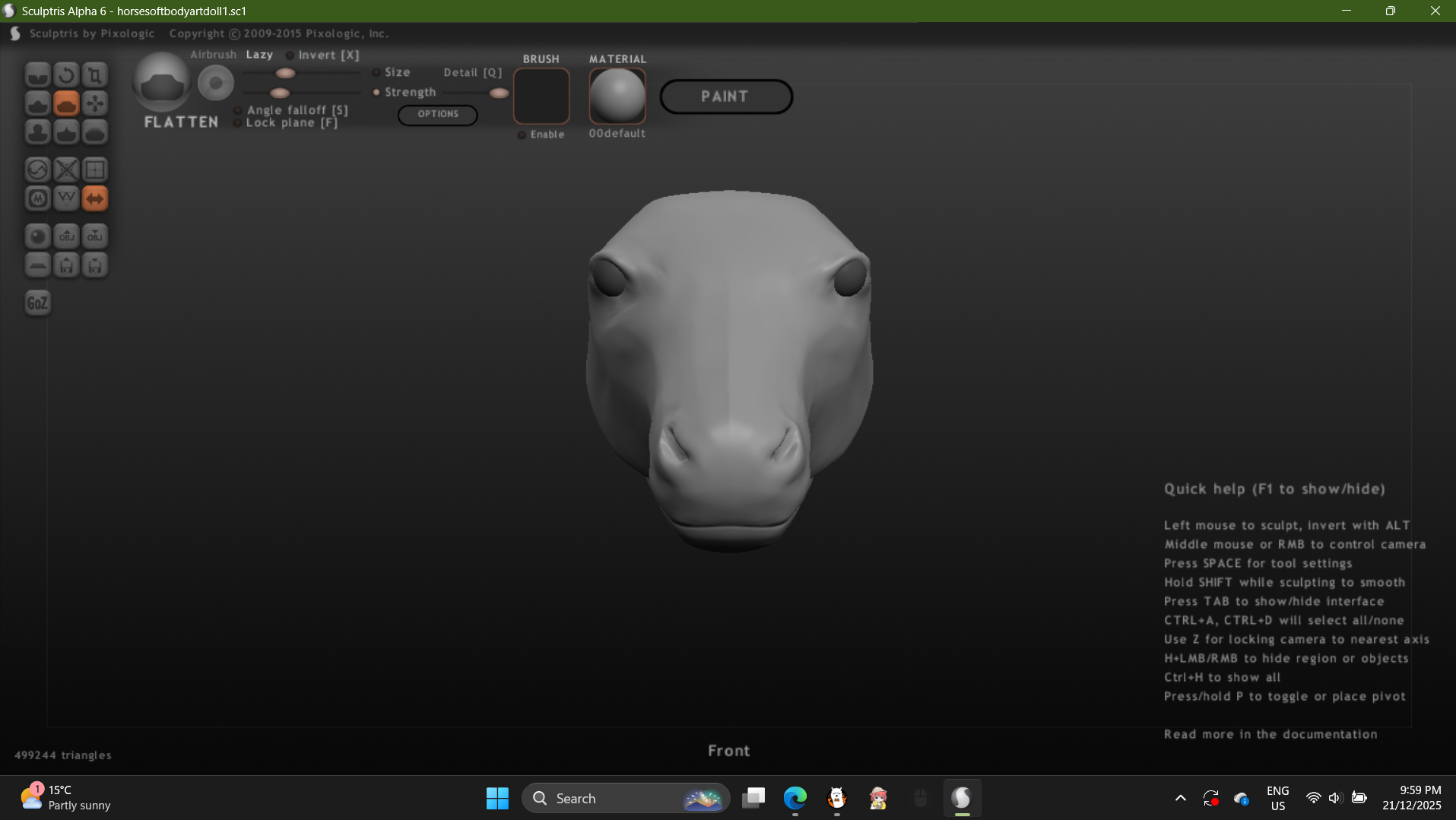 Horse artdoll head