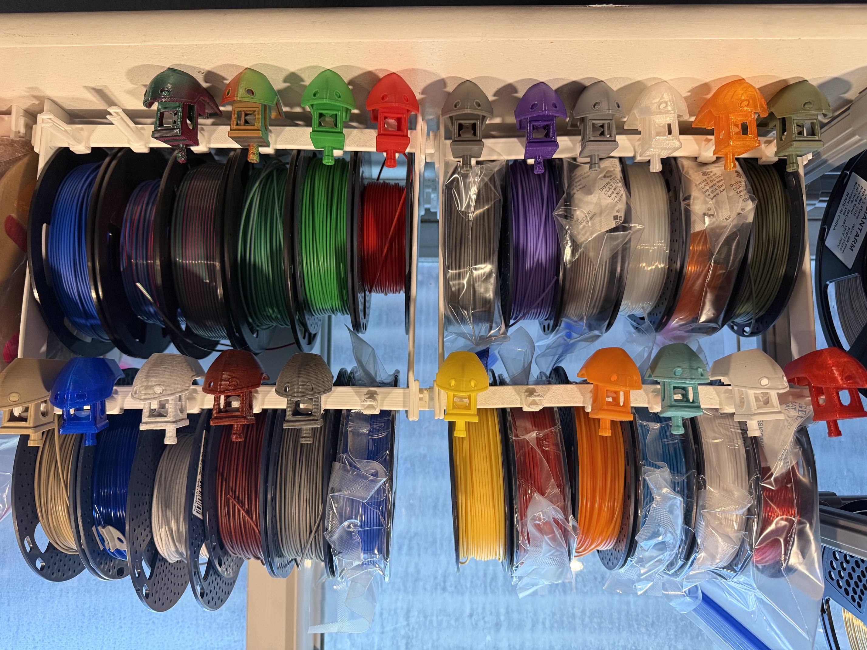 Modular Filament Rack with benchy display