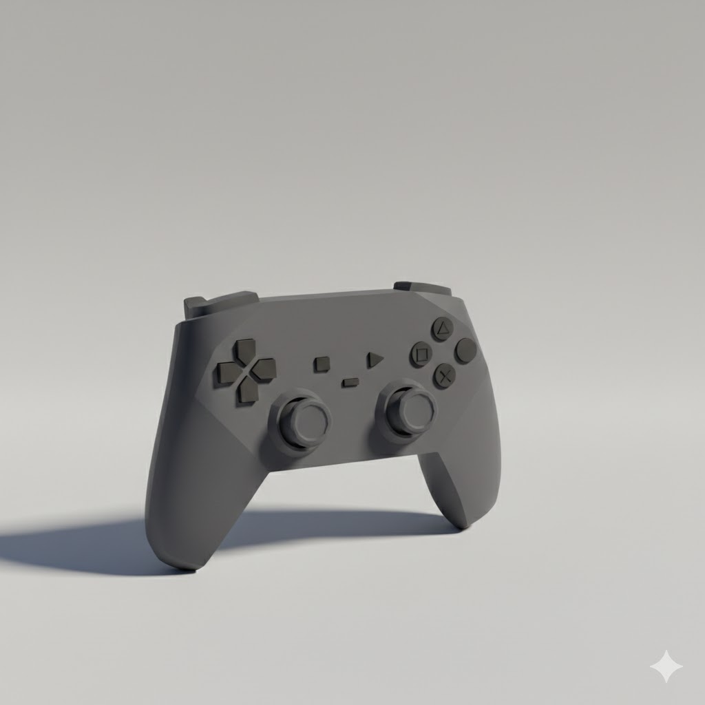 Low Poly Game Controller